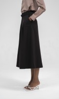 SIXDO Black Wide Leg Tuytsi Pant